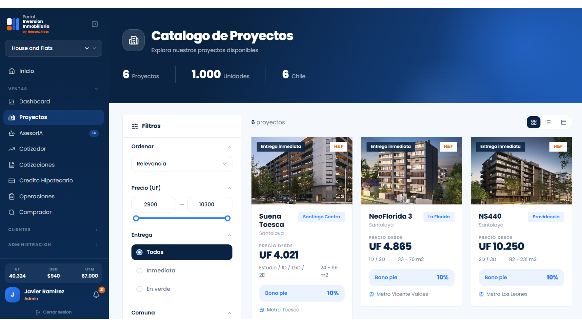 +1.000 unidades para vender